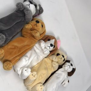 Adorable Pup plush zip pencil case NEW